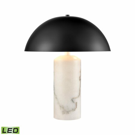 ELK SIGNATURE Edisto 18'' High 2-Light Table Lamp - White - Includes LED Bulb H0019-11855-LED